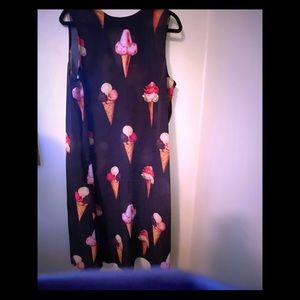 EShakti Ice Cream print Plus Dress